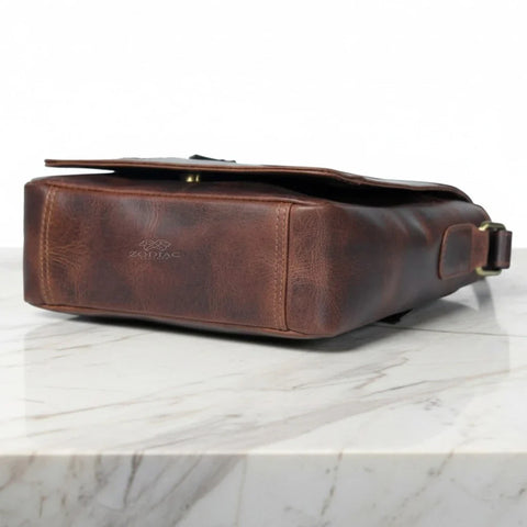 Vintage Brown Unisex Crossbody Messenger Bag