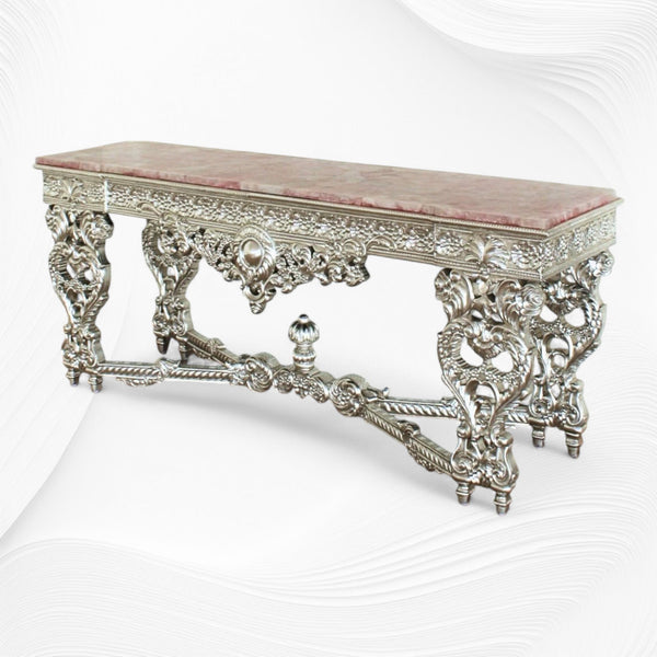 Wanda Console with Rose Pink Quartz Top  2