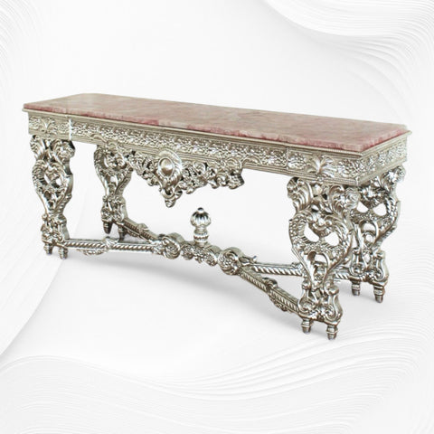 Wanda Console with Rose Pink Quartz Top  2