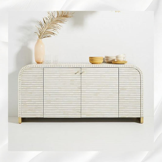 Bone Inlay Waterfall Buffet Grey
