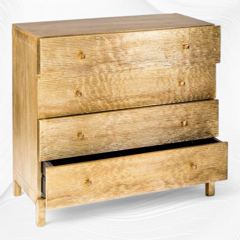 Wave Brass Chest Of 4 Drawers 3