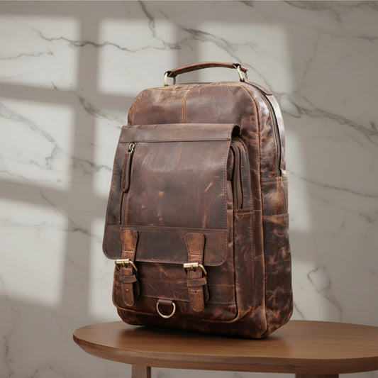 Agrippa Full Grain Leather Backpack Unisex