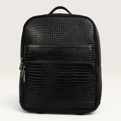 Amor Genuine Leather Croc Backpack