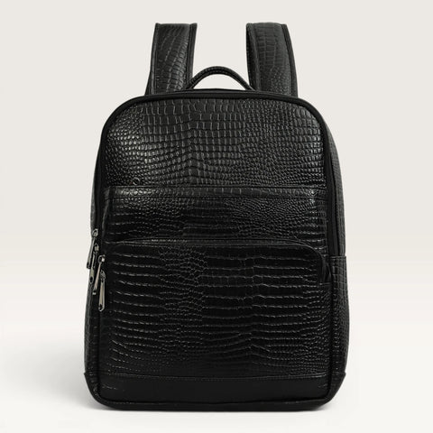 Amor Genuine Leather Croc Backpack