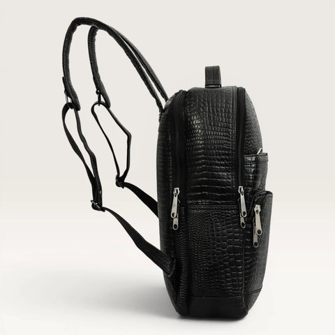 Amor Genuine Leather Croc Backpack