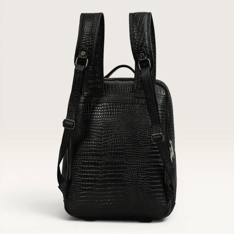 Amor Genuine Leather Croc Backpack