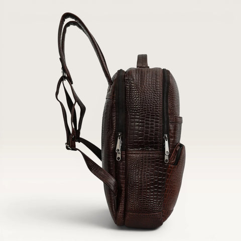 Amor Genuine Leather Croc Backpack