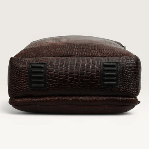 Amor Genuine Leather Croc Backpack