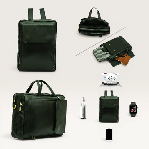 Asahi Genuine Leather 2 in 1 Bag