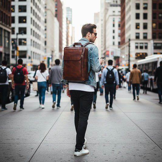 Asahi Genuine Leather 2 in 1 Bag