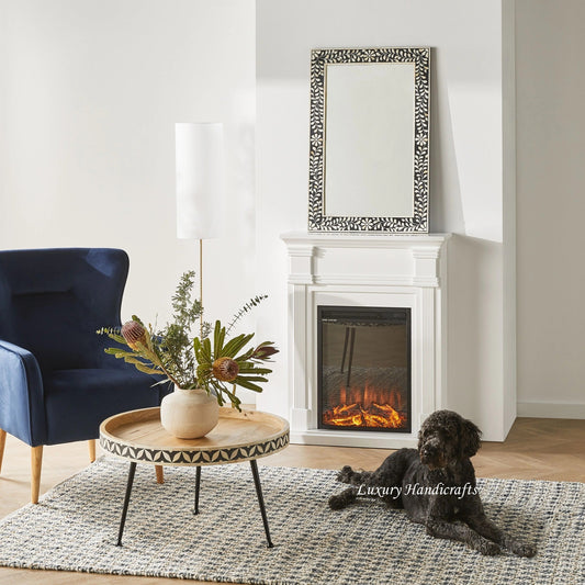 Bello Bone Inlay Coffee Table Black