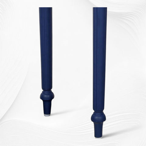 Blue Embossed Bone Inlay Curved Console