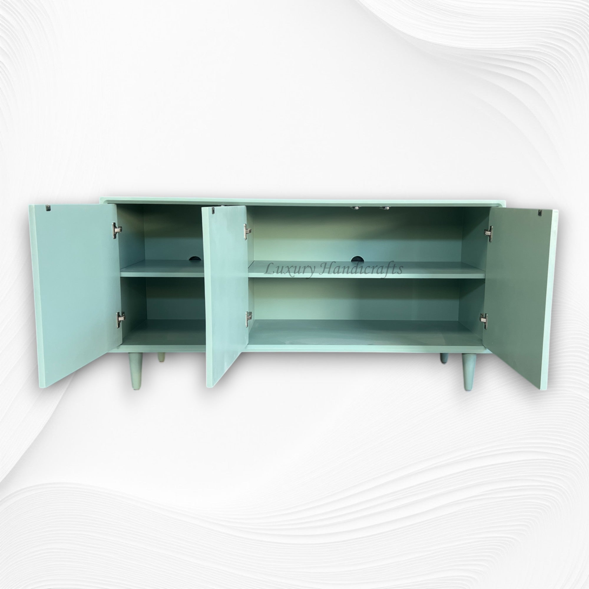 Bone Flower Media Console Sage Green 3