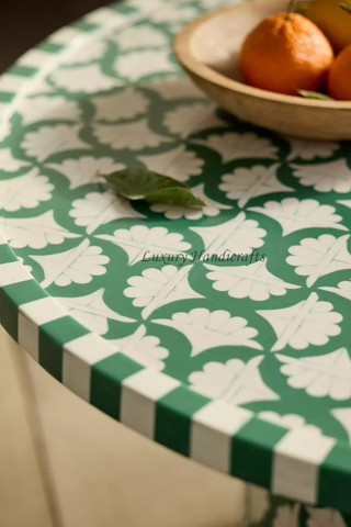 Breeze Resin Inlay Coffee Table Green