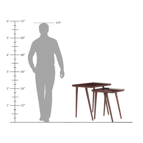 Capri Nesting Table Set Natural Finish