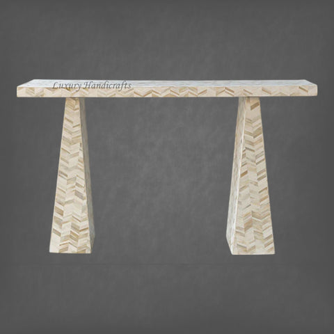 Chevron Full Bone Inlay Hallway Console