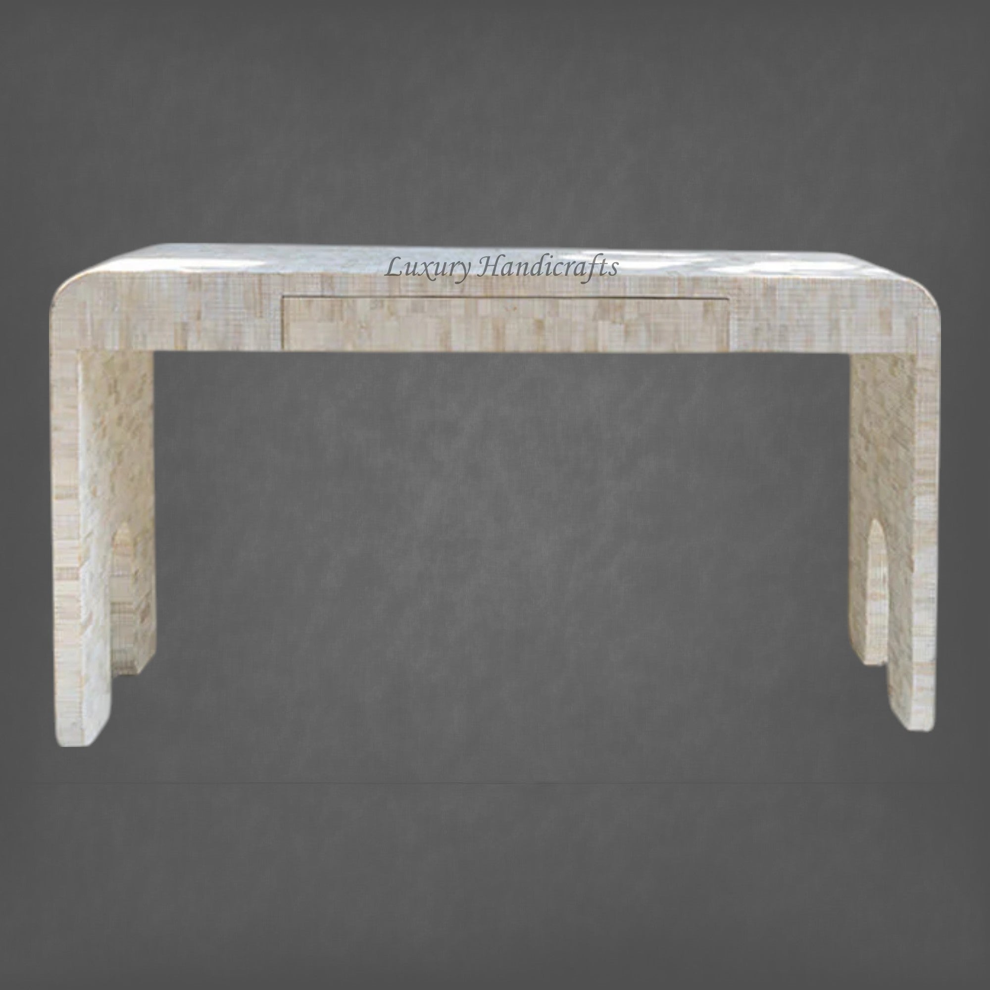 Bone Display Table Chiseled Bone Inlay Console Table – Luxury Handicrafts
