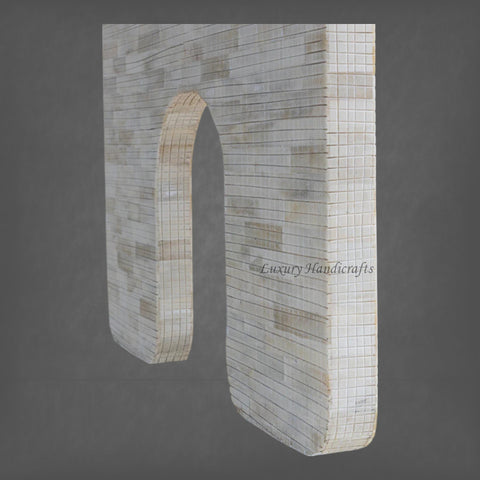 Chiseled Bone Inlay Console Table
