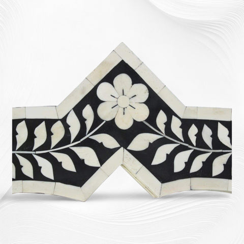 Clover Bone Inlay Mirror Black