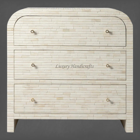 Curved Bone Inlay Waterfall Chest