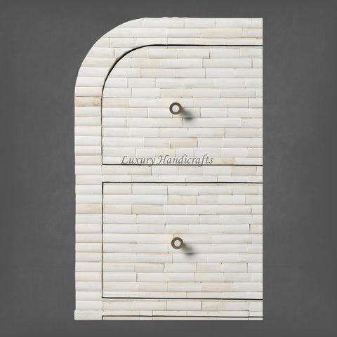 Curved Bone Inlay Waterfall Chest