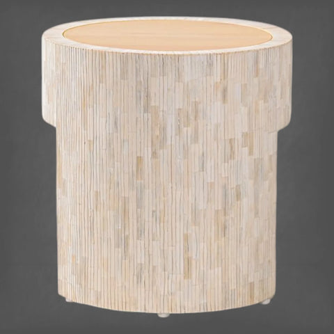 Emery Bone Inlay Side Table