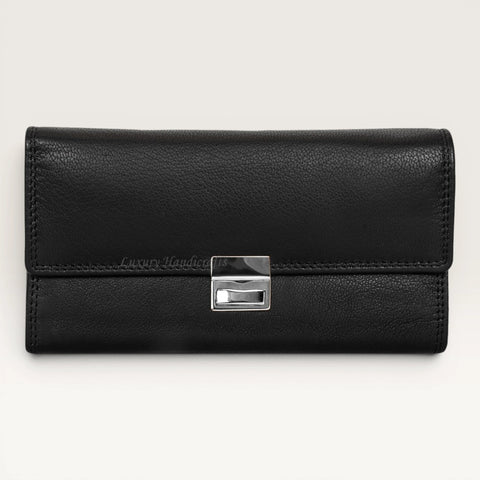 Emilia Genuine Leather Waiter Wallet with Coin Compartment