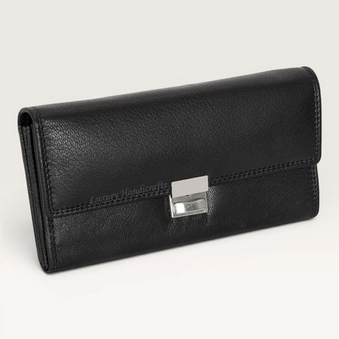 Emilia Genuine Leather Waiter Wallet with Coin Compartment