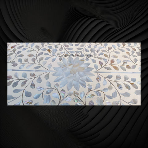 Estelle Mother of Pearl Inlay Curved Dresser Ivory