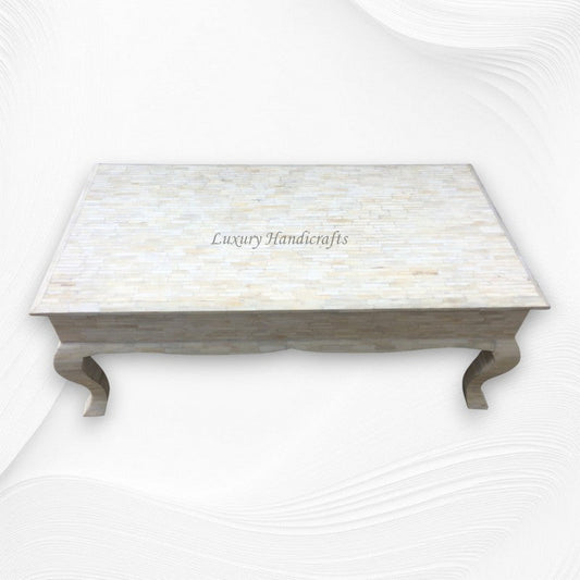 Full Bone Inlay Center Table with Storage