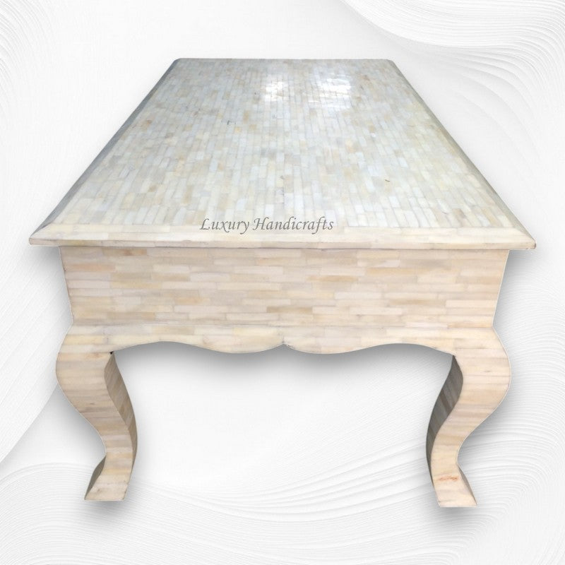Bone Display Table Full Bone Inlay Center Table with Storage – Luxury Handicrafts