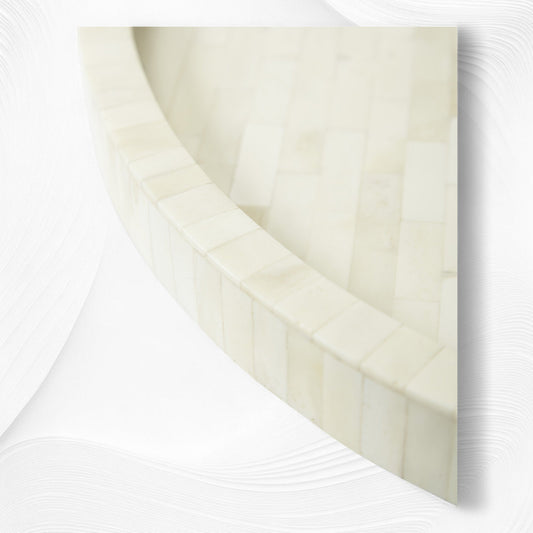 Full Bone Inlay Round Tray