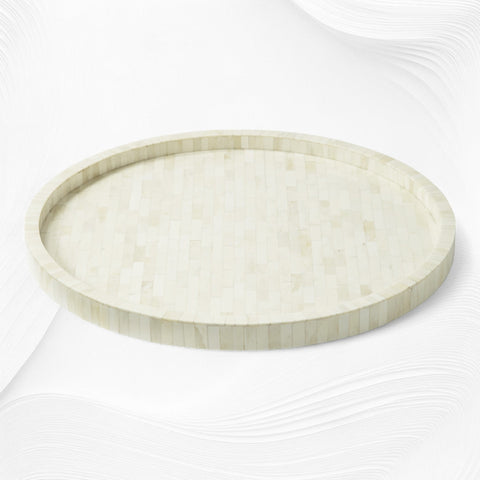 Full Bone Inlay Round Tray