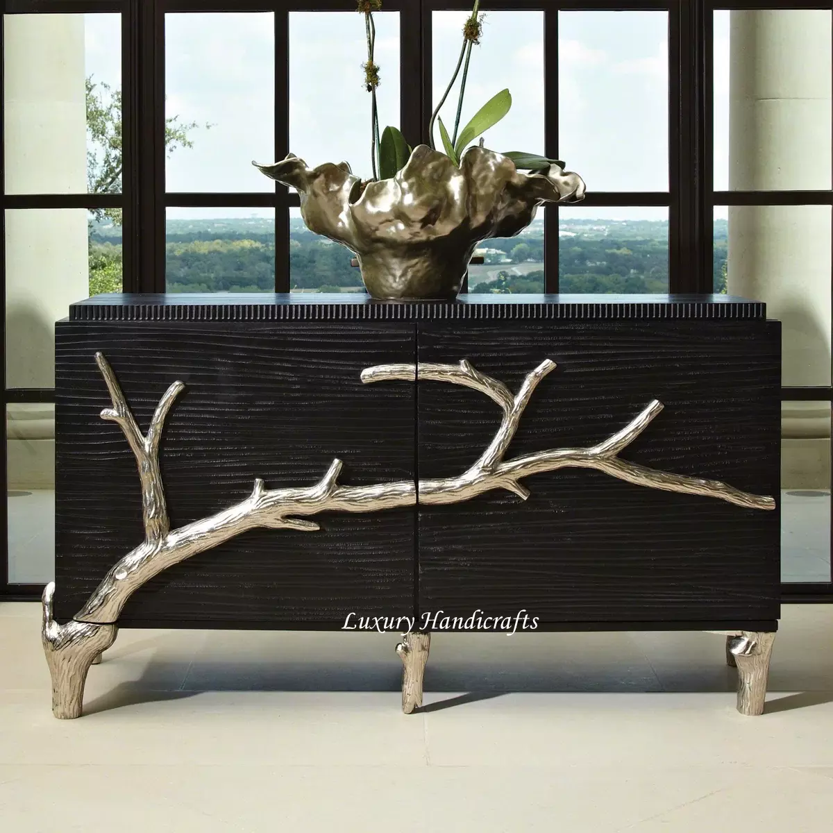 Handcarved Branch Sideboard Silver