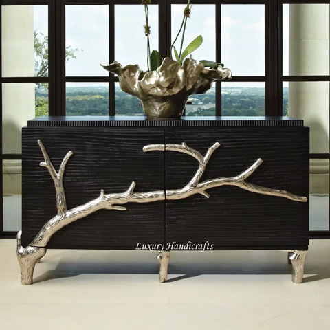 Handcarved Branch Sideboard Silver
