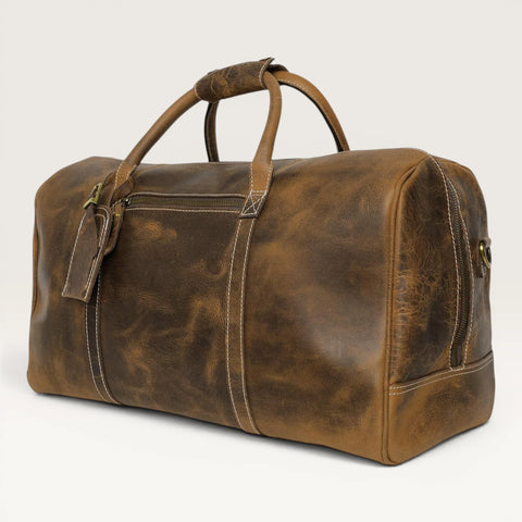 Henry Genuine Leather Duffle Bag Brown
