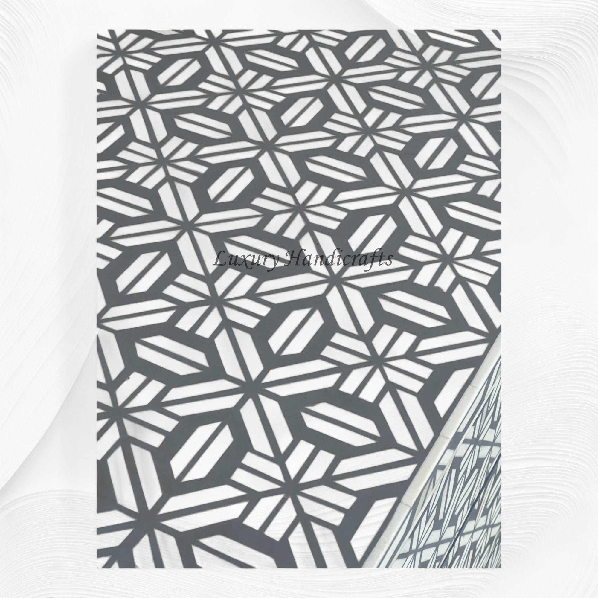 Hope Bone Inlay 6 Drawer Dresser Grey 3