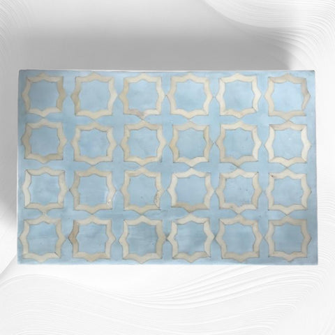 Ice Blue Moroccan Bone Inlay Box