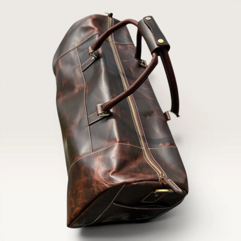 Javier Full Grain Leather Duffel Bag Men's with Shoe Compartment