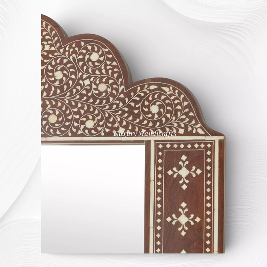 Jia Teakwood Bone Inlay Full Length Mirror Natural