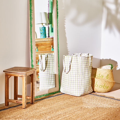 Jiya Mango Wood Inlay Stool