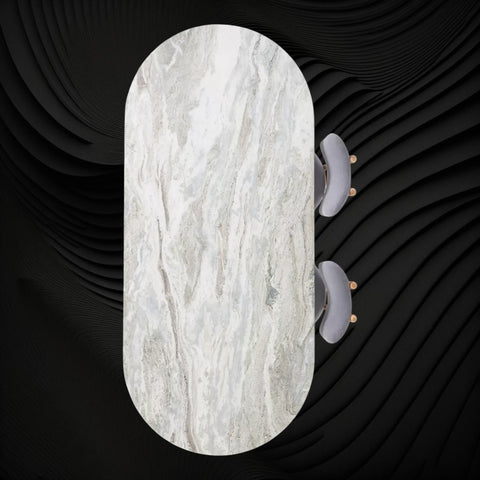 Jolie Oval Marble Dining Table Nijharna