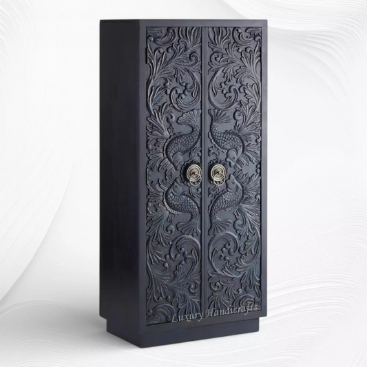 Matasya Handcarved Almirah Indigo