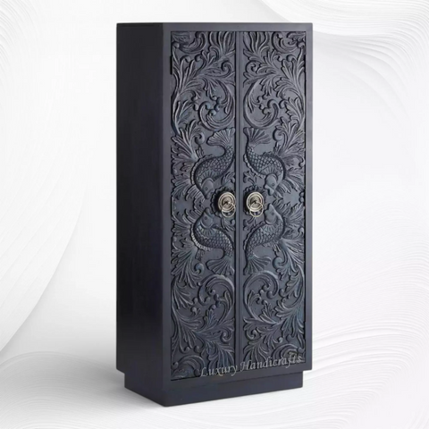 Matasya Handcarved Almirah Indigo