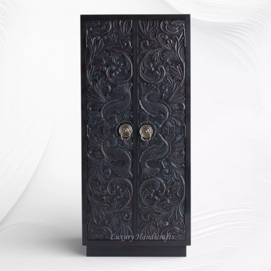 Matasya Handcarved Almirah Indigo