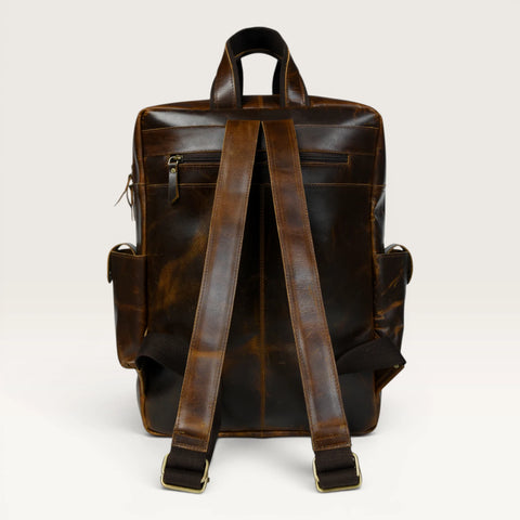 Michael Genuine Leather Backpack Unisex Multifunctional