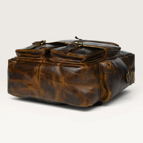 Michael Genuine Leather Backpack Unisex Multifunctional
