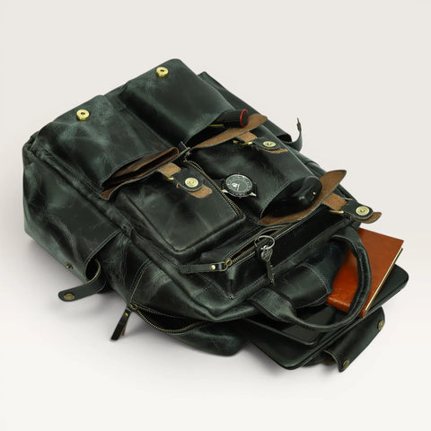 Michael Genuine Leather Backpack Unisex Multifunctional