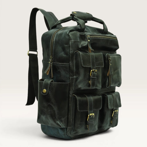 Michael Genuine Leather Backpack Unisex Multifunctional