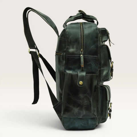 Michael Genuine Leather Backpack Unisex Multifunctional